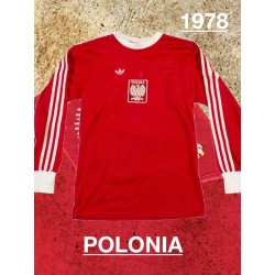 Camisa retrô da Polonia ML vermelha 1978