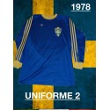 Camisa retrô Suécia ML azul 1978