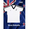 Camisa retrô Nova Zelandia branca 1982