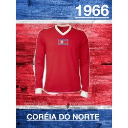 Camisa retrô Coreia do Norte Vermelha - 1966
