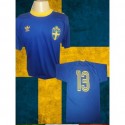 Camisa retrô Suécia azul 1978