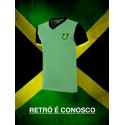 Camisa retrô Jamaica preta e verde