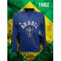 Camisa retrô goleiro azul Brasil 1982