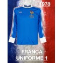 Camisa retrô França azul ML - 1978