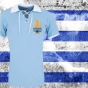 Camisa retrô Seleção do Uruguai cordinha .