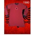 Camisa retrô Albania logo vermelha - 1980