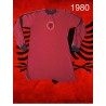 Camisa retrô Albania logo vermelha - 1980