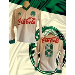 Camisa retrô Palmeiras branca com coca cola