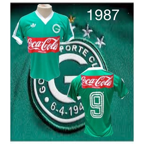 Camisa retrô Goias logo coca cola vermelha 1987