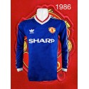 Camisa retrô Manchester United azul 1986- ENG