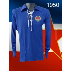 Camisa retrô Yugoslavia azul -1950