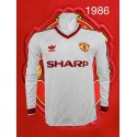 Camisa retrô Manchester United branca sharp 1986- ENG