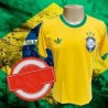 Camisa retro Seleçao manga longa Amarela 3 listras - 1978