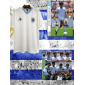 Camisa retrô do Uruguai Le coq branca 1986 .