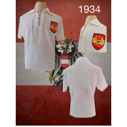 Camisa retrô Holanda 1980 logo