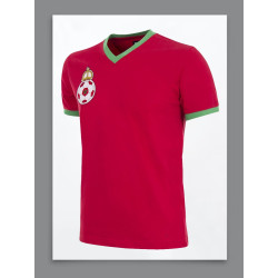 Camisa retrô Marrocos vermelha 1970