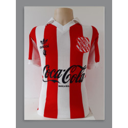 - Camisa retrô Bangu listrada logo coca cola 1985.