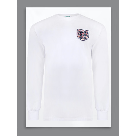 Camisa retrô da Inglaterra branca ML - 1970