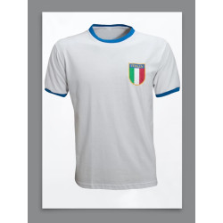 Camisa retrô da Italia gola careca branca - 1962