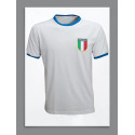 Camisa retrô da Italia gola careca branca - 1962
