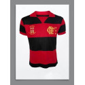 Camisa retrô Flamengo comemorativa ( bi campeão libertadores ) listrada