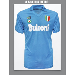 Camisa Retrô Napoli azul Buitoni 1985- ITA