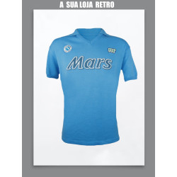 Camisa Retrô Napoli azul Mars preto- ITA
