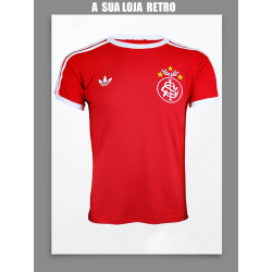 Camisa retro Internacional logo gola redonda 