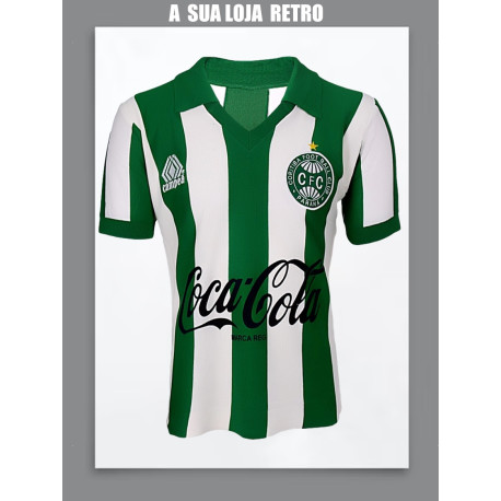 Camisa retrô Coritiba listrada Campeão. 1989