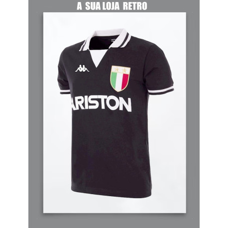 Camisa retrô Juventus preta Ariston 1986 - ITA