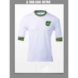 Camisa retrô branca Jamaica.