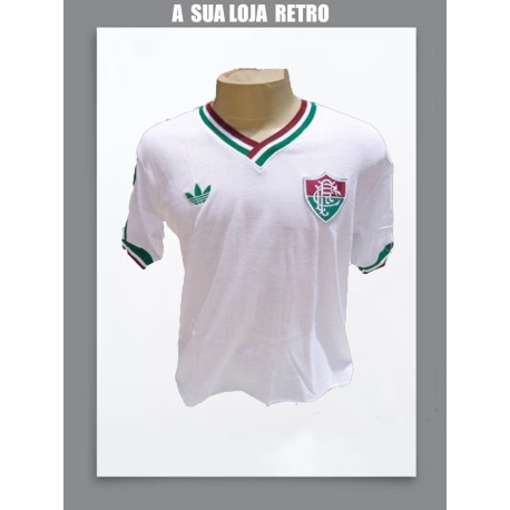 Camisa retro fluminense branca 1980