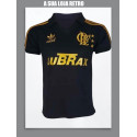 Camisa retrô Flamengo preta dourado LUBRAX
