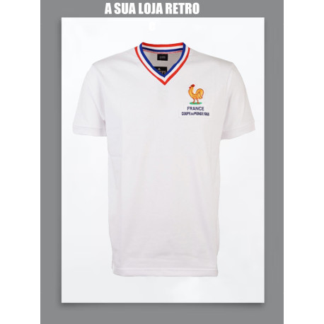 Camisa retrô França branca -1966