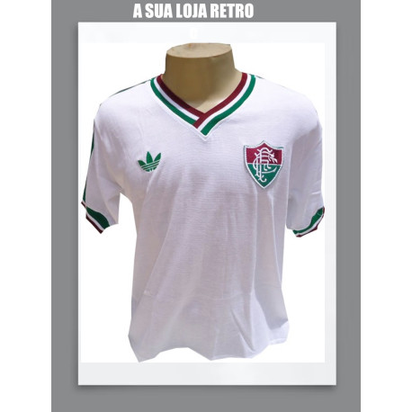 Camisa retro fluminense branca 1980