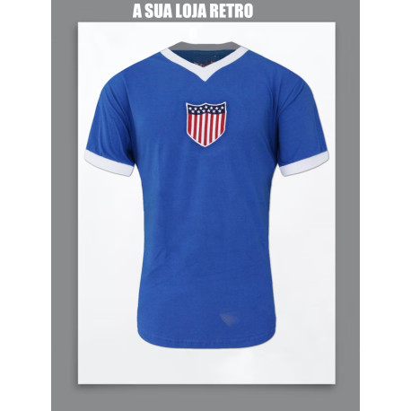 Camisa retrô Estados Unidos azul -1934