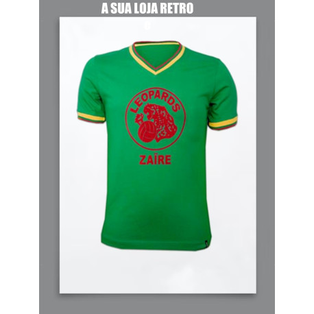 Camisa retrô do Zaire gola V -1974