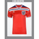 Camisa retrô Inglaterra vermelha admiral -1982