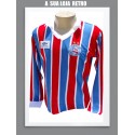 Camisa retrô Bahia ML listrada - 1980