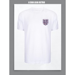 Camisa retrô da Inglaterra branca - 1970