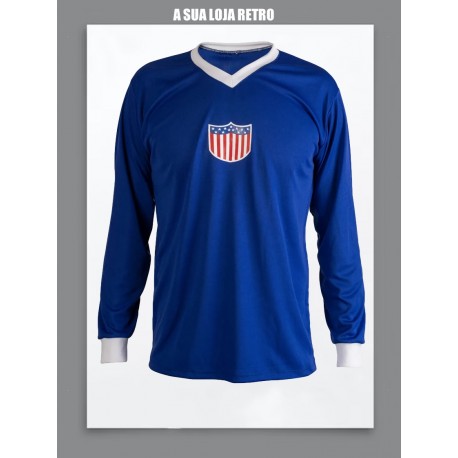 Camisa retrô Estados Unidos azul ML -1970