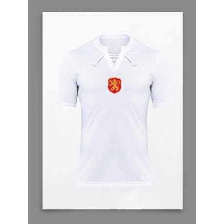 Camisa retrô da Bulgaria branca- 1950