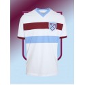 Camisa retro West Ham branca gola redonda 1970 - ENG