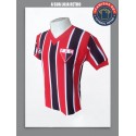 Camisa retrô Ferroviário Atlético Clube listrada gola V- 1977