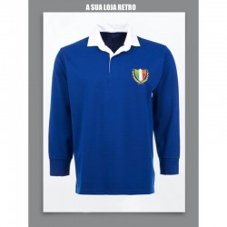 Camisa retrô de rugby Italia casual ML