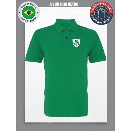 Camisa retrô Irlanda polo rugby 