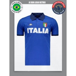 Camisa Retrô da Italia kappa azul claro