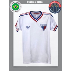 Camisa retro Fortaleza branca logo