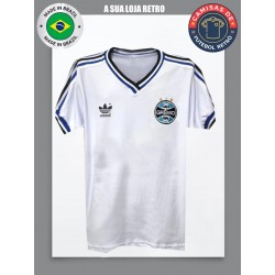 Camisa retrô Grêmio logo branca comemorativa