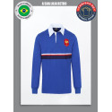 Camisa retrô de rugby frança ml 1980